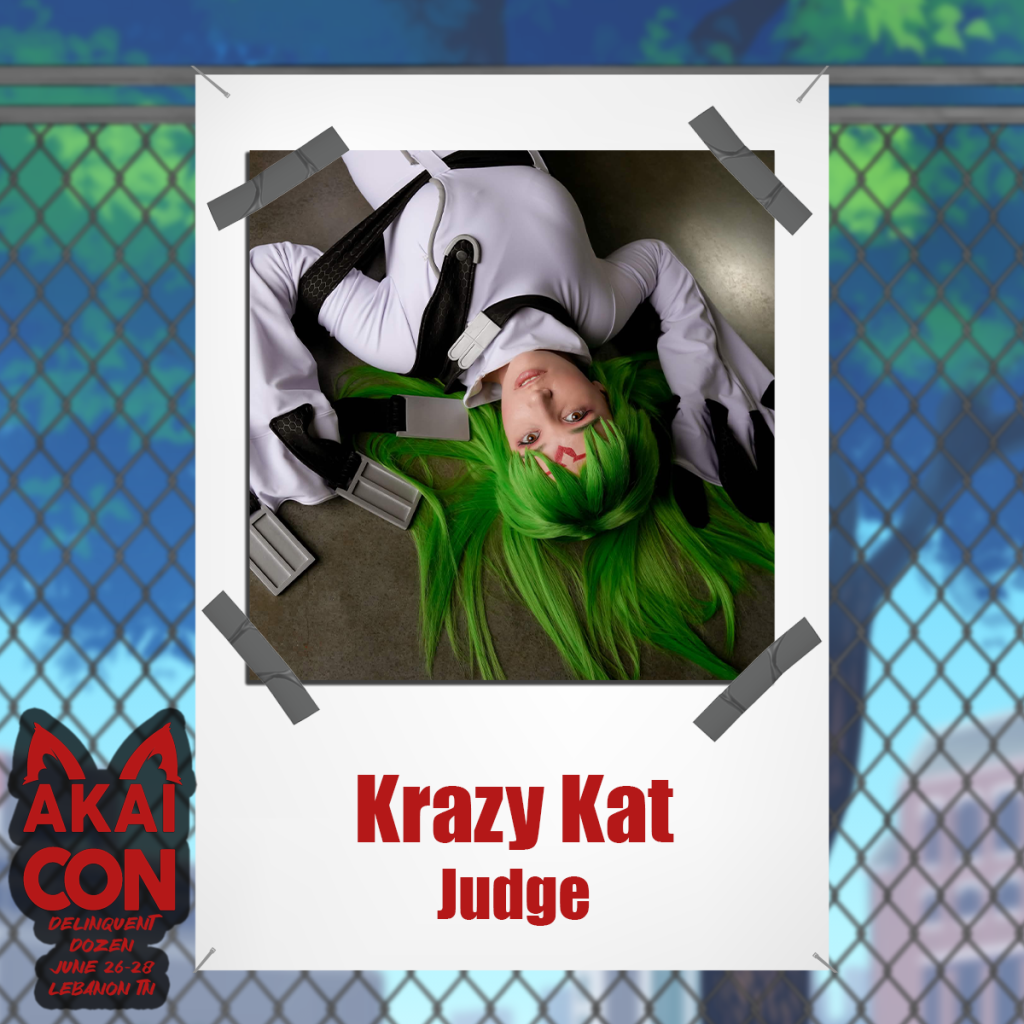 AkaiCon 2026 Welcomes Krazy Kat Cosplay as a cosplay contest judge!